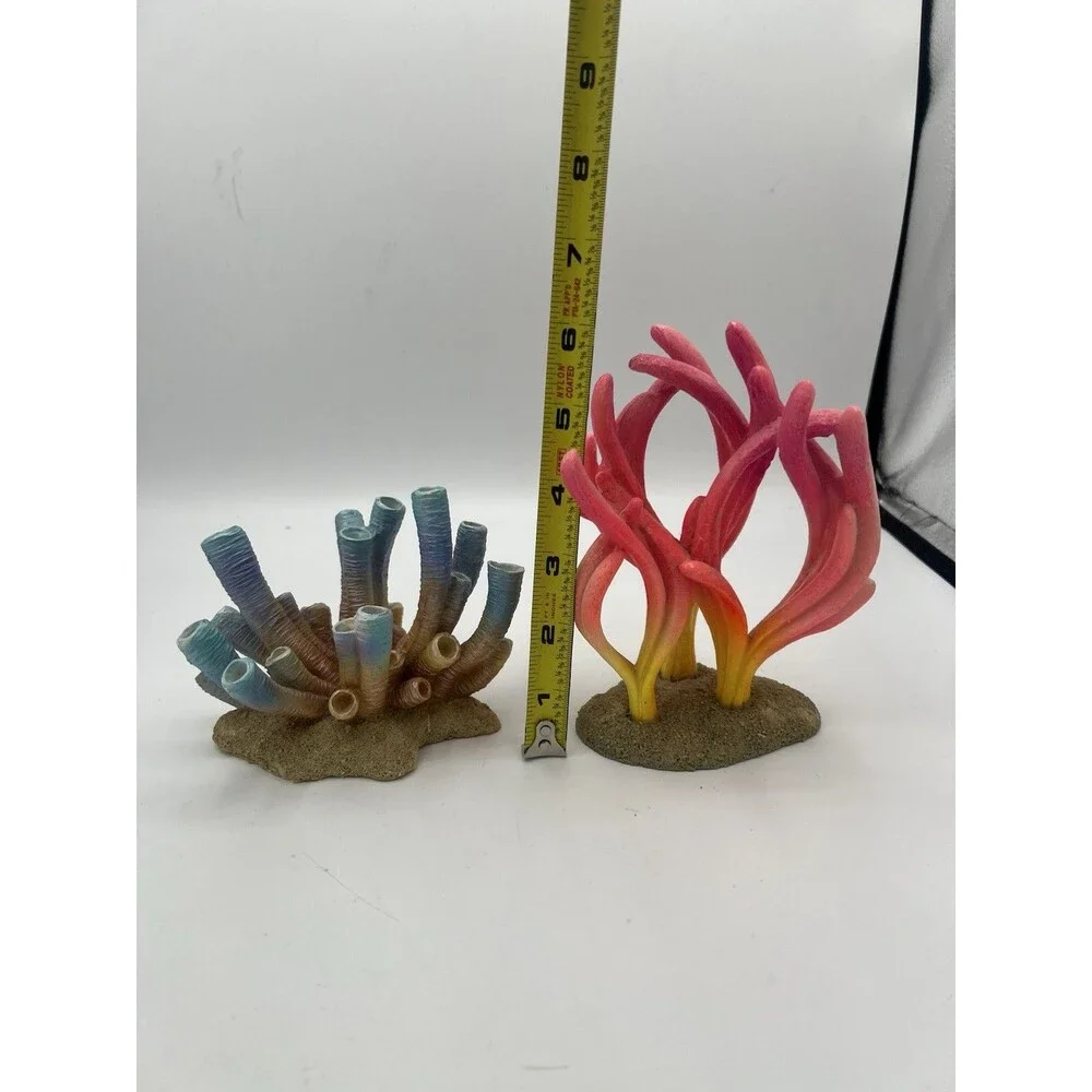 Aquarium Coral Decor Bundle Lot 2 Fish Tank Ornaments Resin Reef Decorations